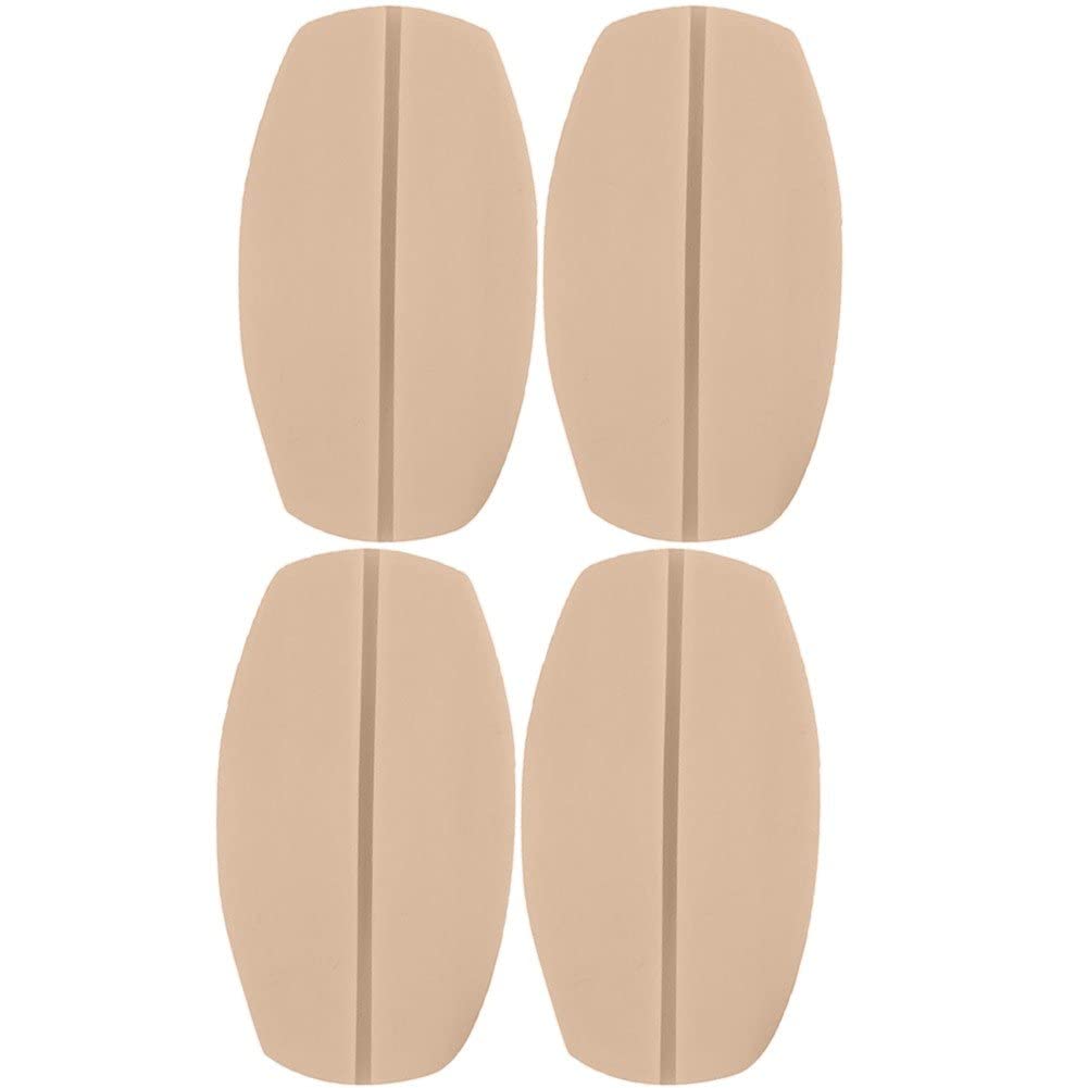 Danlai Beige Silicone Bra Strap Cushions Soft Holder Non-Slip Shoulder Protectors Pads 2 Pairs