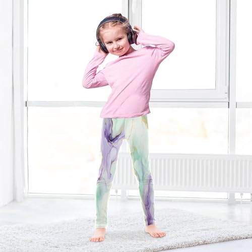 Toddler Girls Leggings Printed Yoga Pants Leggings Purple Line Marble One for Kids4