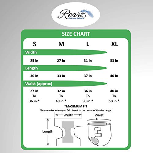 Rearz - Mega Safari - 11,000Ml Adult Printed Diaper (Sample 2 Pack) (Small, 27"-36") #TOP5