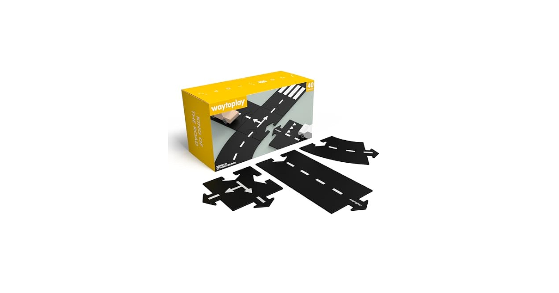 ミニカー way to play  waytoplay40 Amazon.com: Waytoplay King of The Road, 40 Piece Circuit for