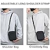 Men's Cross Body Shoulder Bag, Nylon Crossbody Bag, Small Messenger Bag with Zipper and Adjustable Strap, Lightweight Small Bags for Men, Casual Chest Sling Bag for Working Travel Daily (Black) #3