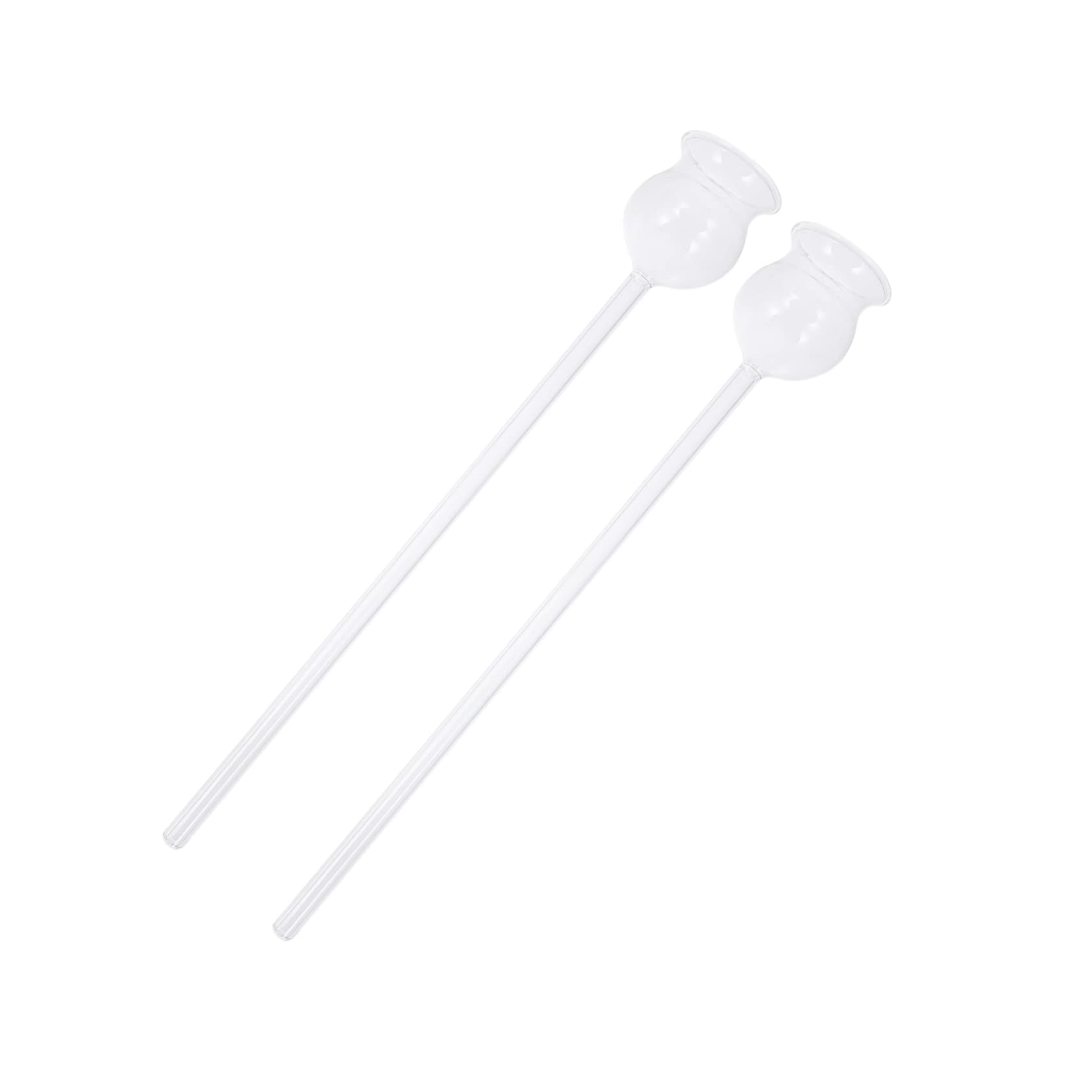 TIDTALEO 2pcs Long Neck Funnel for School/Borosilicate Lab Protein Powder Filling Funnel Wide Mouth