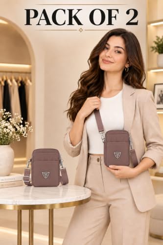Image of J I Women's Small Cross-Body Phone Bag Stylish Mobile Cell Phone Holder Pocket Purse Wallet Sling Bag Mini Shoulder Bags