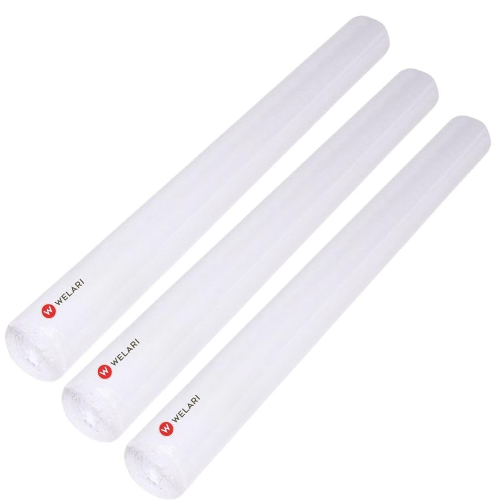 Welari White Damask Banqueting Roll (25m x 1.2m) | Elegant Disposable Table Cover for Weddings, Parties & Events | Catering Buffet Large Paper Cloth (3)