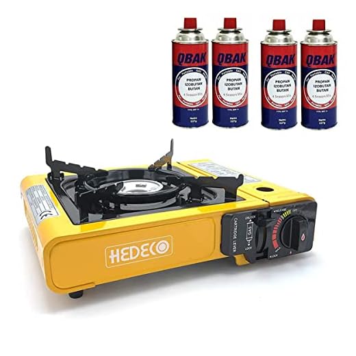 Pack de Cocina pórtatil de gas + 4 CARTUCHOS de gas 227g (Camping B-250, compatible con todas cocinas, sopletes...) TAMAÑO: 36x9x31,5. POTENCIA: 2,3 KW. COLOR AL AZAR. MALETIN INCLUIDO.