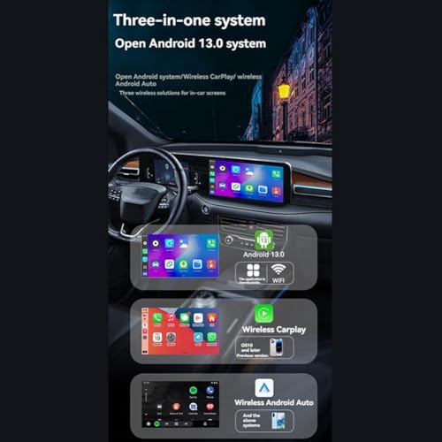 Adaptador inalámbrico coche Android Auto CarPlay Bluetooth AI Box Android 13 WiFi 6 7