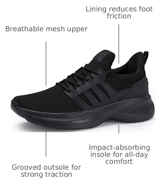 Image of Santiro Running Shoes for Men Lightweight Breathable Walking Tennis Sneakers
