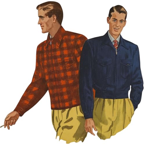 1940's Sewing Pattern: Men's Lumber Jacket, Bomber Jacket - Chest: 38