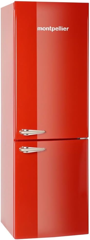 Montpellier MAB365K Retro Freestanding Fridge Freezer Black [Energy Class A+]