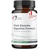 Designs for Health Plant Enzyme Digestive Formula - Vegetarian Digestive Enzymes Supplement - Gut Support with Hemicellulase, Protease + More - May Support Occasional Gas + Bloating (90 Capsules)