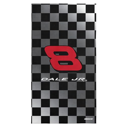 Northwest NASCAR Dale Earnhardt Jr. Graded Checks Beach Towel, Cotton Blend Lightweight Bath, Pool Swim Travel Fan Gear, 30 x 60 Inch