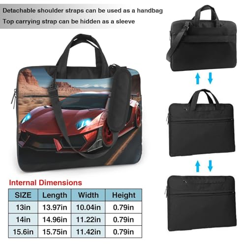 Bolso Computadora Portátil Rojo para Mujer y Hombre 13" miniatura 4