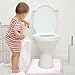 25 Pack Disposable Toilet Mats Absorbent Toilet Floor Protector from Urine U-Shape Toilet Training Rug Waterproof Non-Slip Bathroom Potty Training Mats Toilet Commode Mat for Children Adult (Pink)