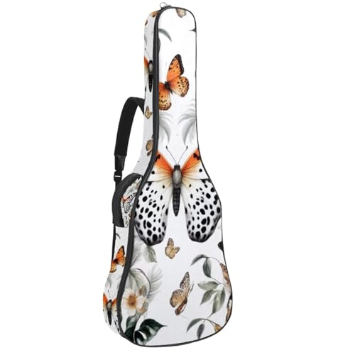 Sac de guitare acoustique à motif papillons pour musicien nomade et créatif