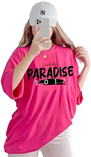 LEOTUDE Women Cottonblend Half Sleeve Oversized Regular Fit T-Shirts