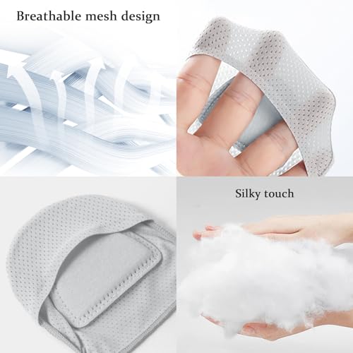 Image of No Show Socks with Invisible Sling Back Womens, 6 Pairs Low Cut Half Toe Topper Socks with Non-Slip Straps for Heels