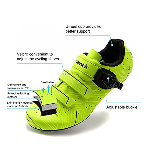 Image of Santic Men's Cycling Shoes Road Cycling Riding Shoes Road Bike Shoes with Buckle- Roadway New
