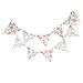 LOVENJOY Vintage Floral Fabric Cotton Bunting Pennant Banner Flag for Wedding Birthday Nursery Baby Shower Decorations (Cute Floral 10.8 ft)