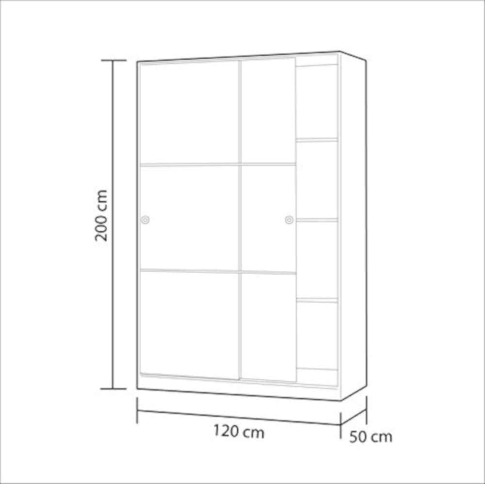 Bricozone Armadio Guardaroba Bianco Lucido Con 2 Ante Scorrevoli Con Guide Nascoste Con Ripiano Superiore Barra Appendiabiti E 4 Ripiani Struttura In Legno Melaminico 200x120x50 Cm