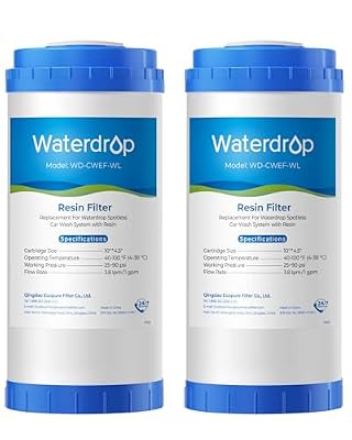 Waterdrop Spotless Car Wash Water Filter, Deionized Water, Spot Free, Replacement for Waterdrop WD-CWE Spotless Car Wash System with Resin