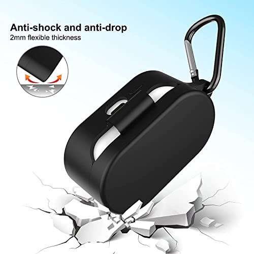 Image of Printme for OnePlus Nord Buds 2 Case Cover Silicone, Feather Soft, Protective, Anti Fall, Anti Dust, with Hook Earphone Cover [Earbuds Not Included] (Black)