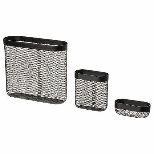 Amazon.co.jp: IKEA イケア 収納バスケット3個セット ブラック