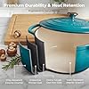 Zulay Kitchen 7.7 Quart Enameled Cast Iron Dutch Oven Pot with Lid – Premium Durability & Oven Safe up to 500°F – Heavy Duty Cookware Perfect for Bread Baking, Stews, Braising & Roasting – Light Blue #4