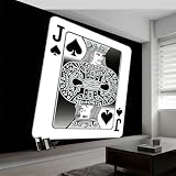 300 x 210 cm Carta Da Parati Fotografica Giochi E Intrattenimento Poker Moderne Decorazione Da Muro Poster Design Vello Decorazione Murale per Soggiorno Camera Da Letto, Nero