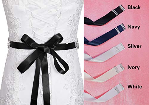 Lovful Bridal Belt for Dresses, Wedding Dress Belt Sash for Women, Crystal Beaded and Rhinestone Belts2