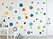 timalo® 73078 - Pegatinas murales, en diseño de puntos circulares, ideales para decorar una habitación infantil, en colores pastel, 120 unidades, Multicolor