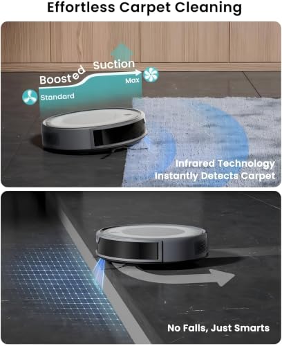 Lefant M310 Ultra Robot Vacuum and Mop, 6000Pa Suction-Slim Robotic Cleaner, Accurate Obstacle Avoidance, WiFi/App/Alexa Control, 170min Runtime, with ToF LiDAR Navigation for Pet Hair and Home - image 6