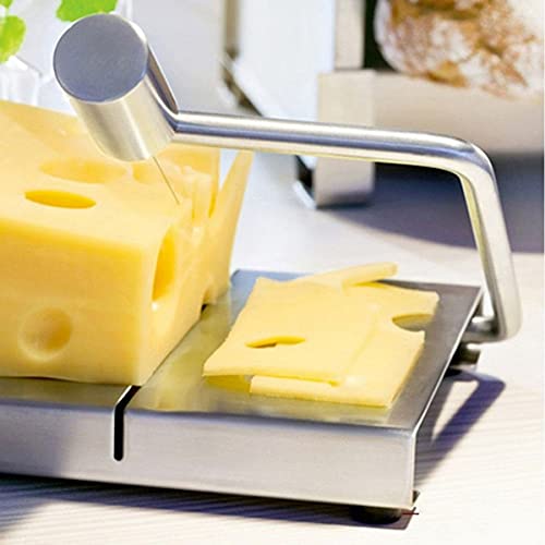Fatiador De Queijo Inox Bandeja Com Fio Cortador