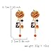 Halloween pumpkin earrings， Smiling pendant earrings, fashionable style jewelry gift