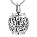 Produktbild NECKLACEYT Memorial Urnen Anhänger Laterne Silber Rosa Gold Farbe Edelstahl Feuerbestattung Urne Anhänger Halskette Urnen Inlay Tube Hold Asche
