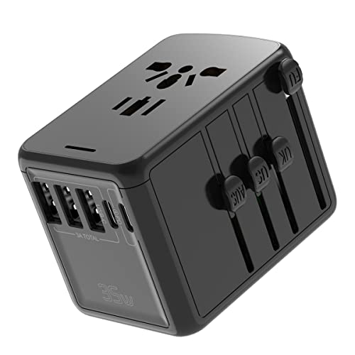 Adattatore Universale Da Viaggio, Caricatore Usb C 35W, Caricabatterie Alimentatore Usb C Pd (1)