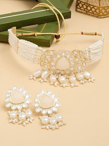 Joyas Meenakari de oro con cuentas Kundan el regalo perfecto de latón tallado 2
