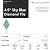 UDS Premium Quality 4.5" Sky Blue Diamond Glass Tile- Blue- for Kitchen Backsplash, Bathrooms, Showers, Etc