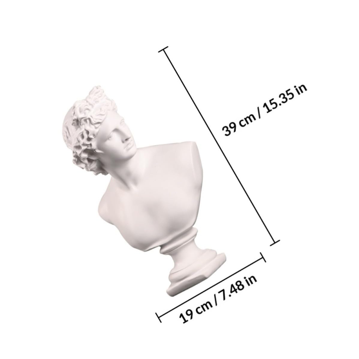 Gadpiparty David Statue als Kopf Ornament aus Kunstharz für Heimdekoration