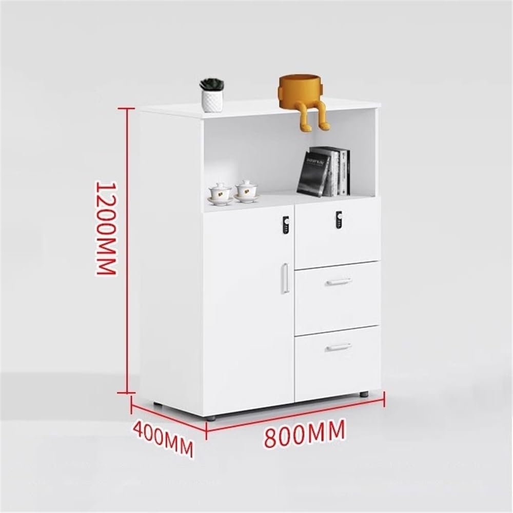 Bianco Ufficio Cabinet File Short Printer Stand con Bloccabile Ders Office Divisore Schedario per Casa & Ufficio