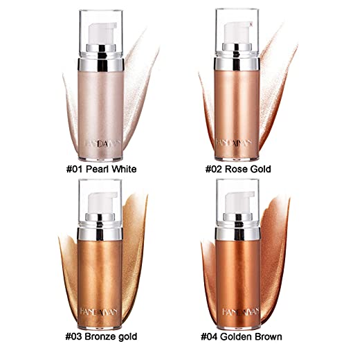 sprwater Maquillaje iluminador líquido, iluminador corporal, iluminador luminoso, corrector de cobertura de maquillaje… - Imagen 3