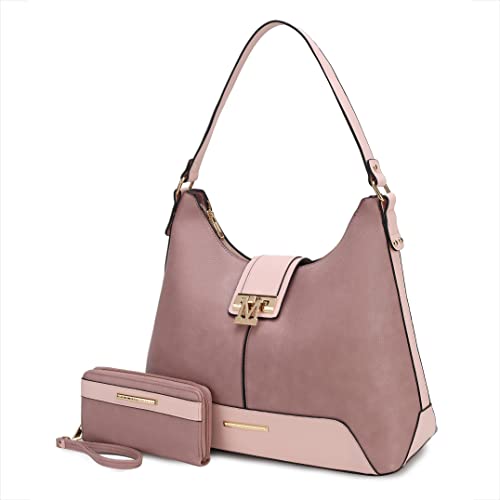 Image of MKF Collection Hobo Bag for Women & Wristlet Wallet Set, Vegan Leather Handbag Purse Set, Shoulder bags by Mia K