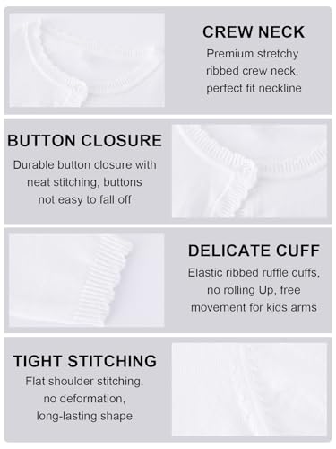 Image of Miipat Toddler Girls Cardigan Long Sleeve Bolero Shrug Kids Knit Sweater Cover Up Button Closure Cropped Tops
