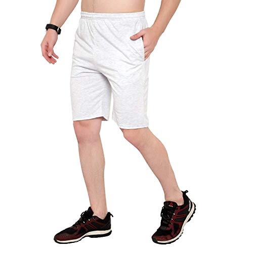 Image of Cotton Solid Men Shorts for Gyming /Running /Exercise /Cycling Casual Slim Fit(Pack of 3)