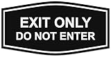 Signs ByLITA Fancy Exit Only Do Not Enter Sign | Legible Lettering | Easy No-Tool Installation | Powerful Foam Tape (Black) - Large