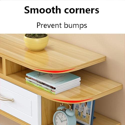 Meuble TV flottant blanc et console multimédia murale de rangement