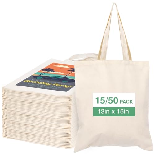 Lzerking Canvas Tote Bag for DIY Projects