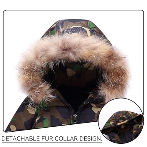 Boys Winter Coat Waterproof Fleece Jackets Thicken Padded Clothes Hooded Outwear3