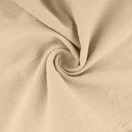 Xiaojmake Men's Casual Linen Long Pants Elastic Waist Drawstring Lightweight Beach Spring Pants Straight Leg Loose Trousers2