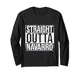 tipografia vintage grunge straight outta navarro maglia a manica