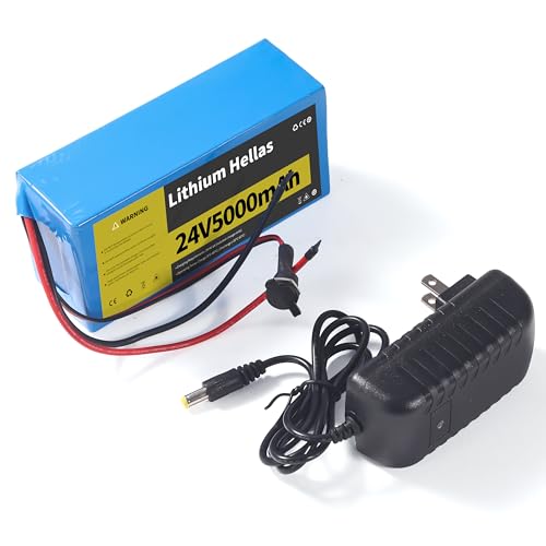 24V 5Ah Lithium Battery with 29.4V 1A Charger 24V Rechargeable Battery for Kid Ride On Toys and DIY Projects Lightweight & Long-Lasting 20A BMS